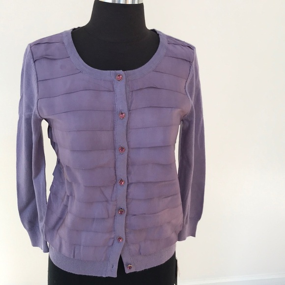 NWT! MICHAEL MICHAEL KORS Lavender Size S Cardigan - Picture 1 of 5